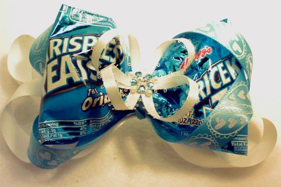 rice krispies wrapper hair bow