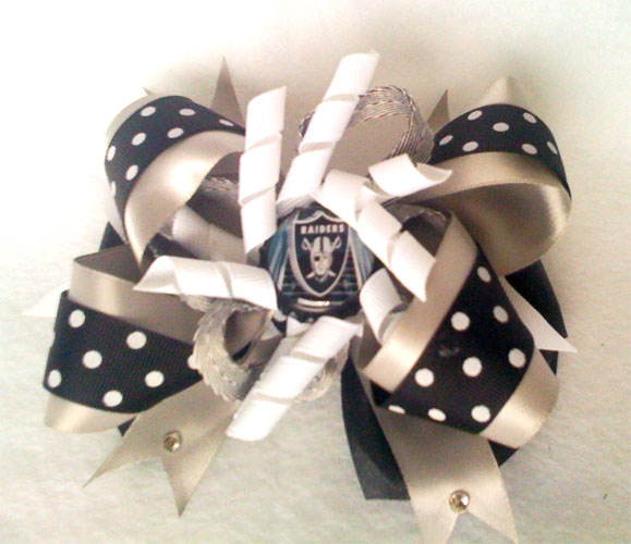 raiders Oakland Raiders Hairbow