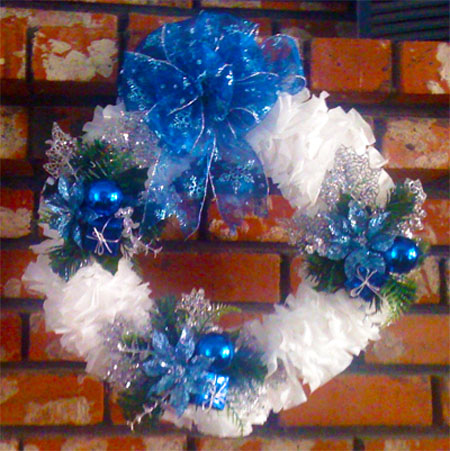 plastic trash bag wreath